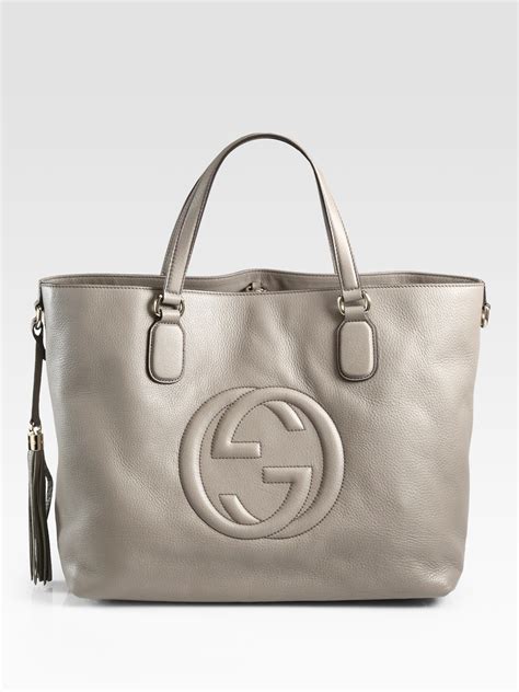 grey gucci tote bag
